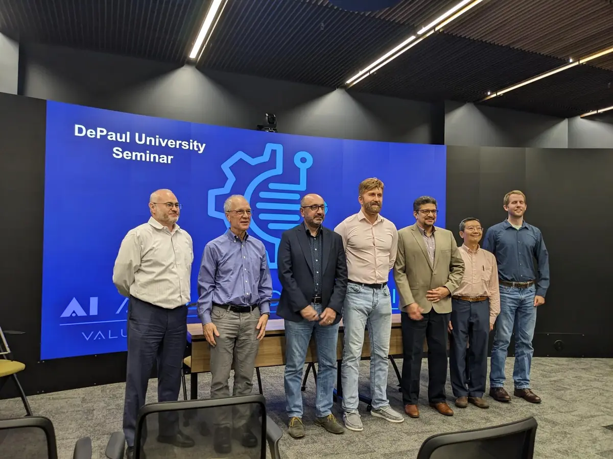 Speakers at the DePaul University AI Applied Consortium seminar