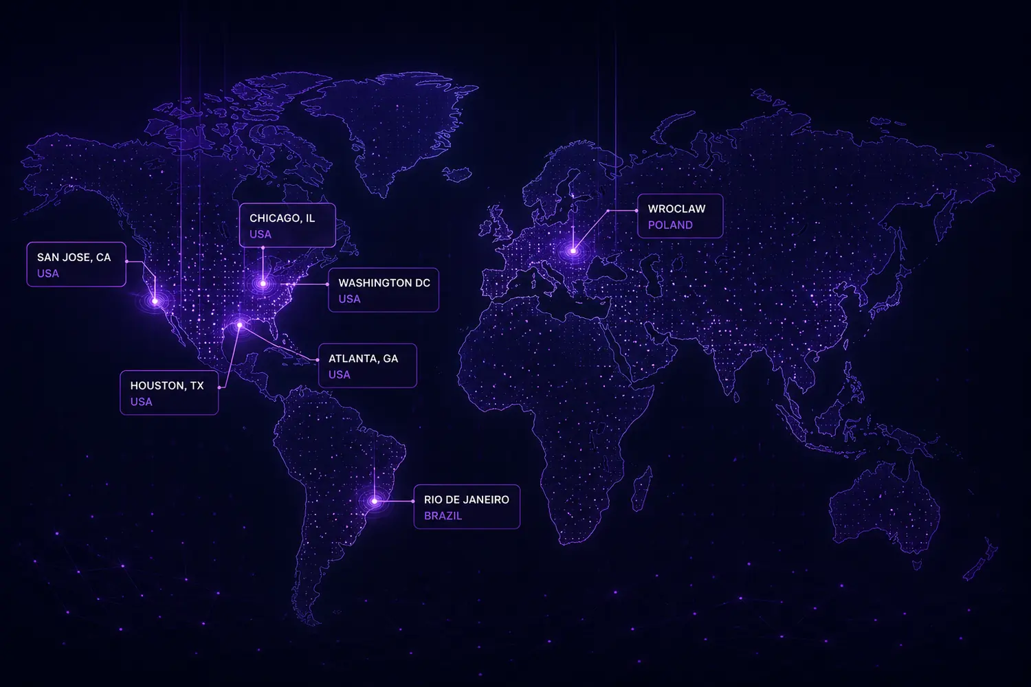 Consortium locations: San Jose, Chicago, Washington DC, Houston, Atlanta, Wroclaw, Rio de Janeiro and beyond