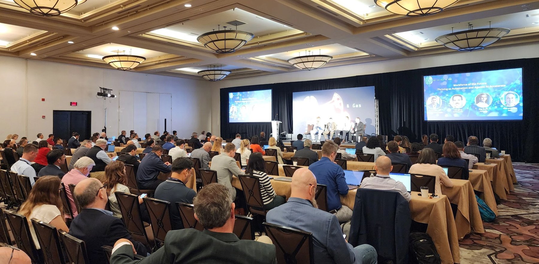 The Workforce of the Future panel in session at the AI in Oil & Gas conference in Houston